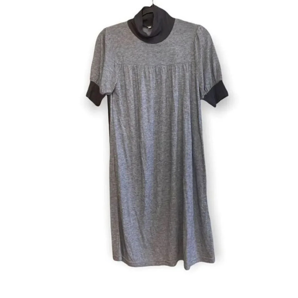 MAJE Robe Babylone Babylon Dress Viscose Wool Blend Size 2 Medium Gray Mini - Picture 1 of 5